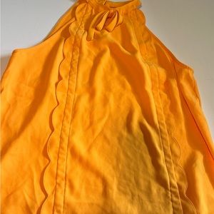 Victoria Beckham for target yellow ruffle sleeveless top